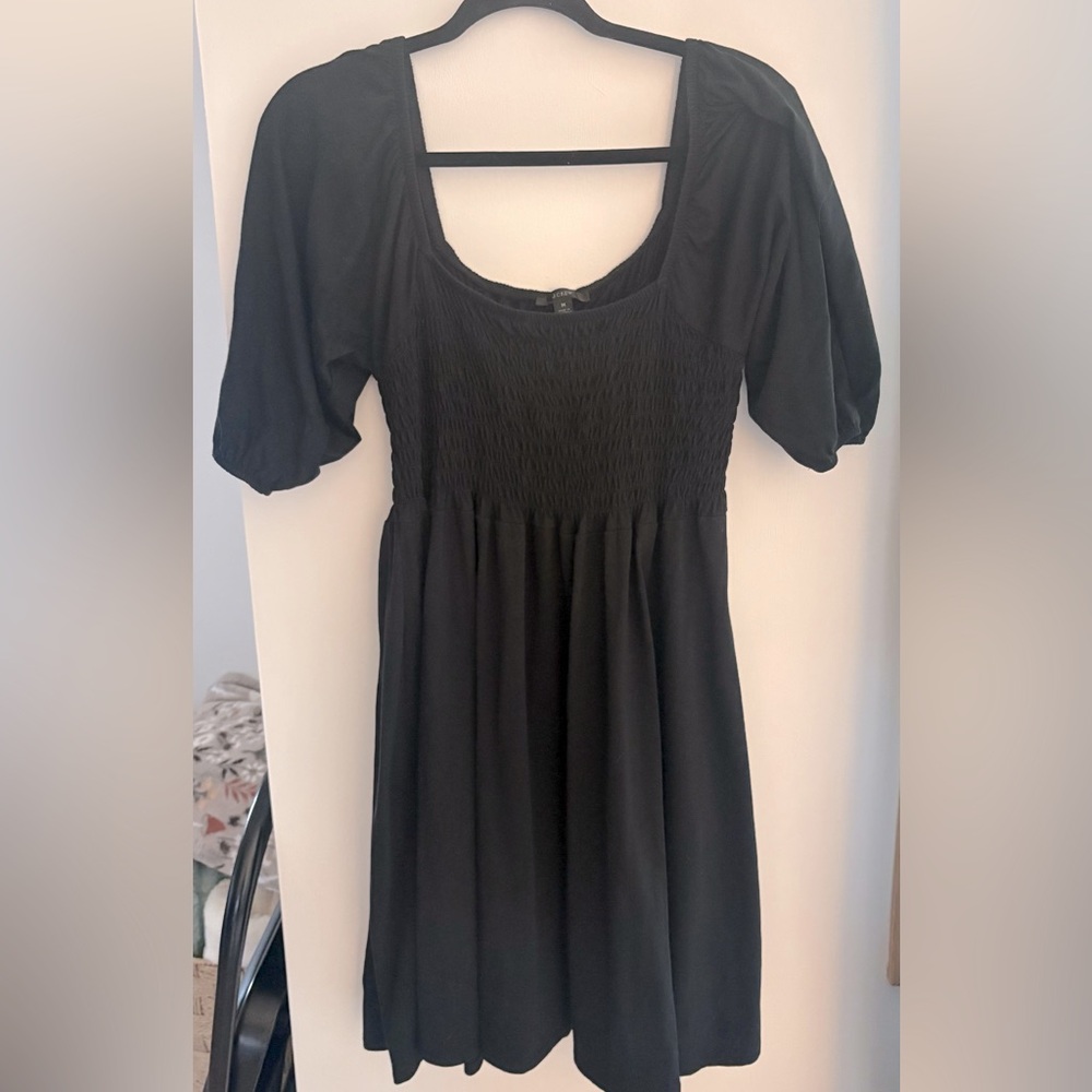 J. Crew 100% cotton black summer dress.